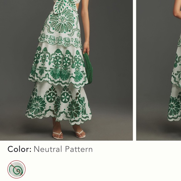 FARM Rio Off-White Flower Richelieu Linen Midi - Picture 3 of 6